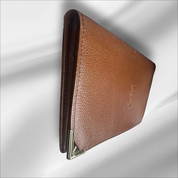 YSL Brown Leather Wallet - Picture 3 of 7